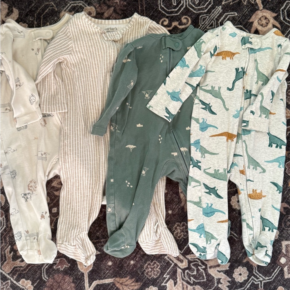 Carter's baby boy footies set of 4
